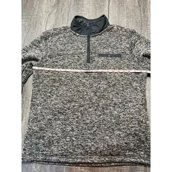 Eddie Bauer Men's Snap Button Pocket 1/4 Zip Sweater Fleece Pullover Gorpcore - Picture 5 of 7